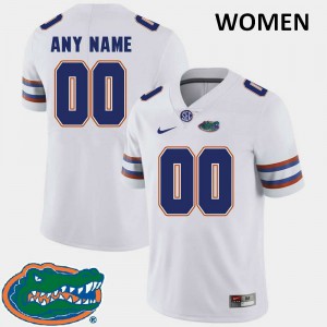 Women Custom White Florida Gators #00 SEC College Jerseys