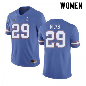 Womens Jordan Brand Isaac Ricks Blue UF #29 University Jersey