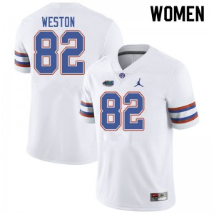 Women Jordan Brand Ja'Markis Weston White Florida #82 Football Jerseys