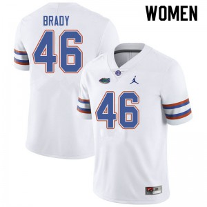 Women's Jordan Brand John Brady White Florida #46 Official Jerseys
