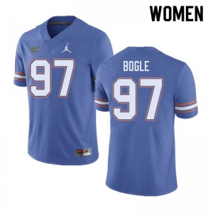 Women Jordan Brand Khris Bogle Blue Florida #97 College Jerseys