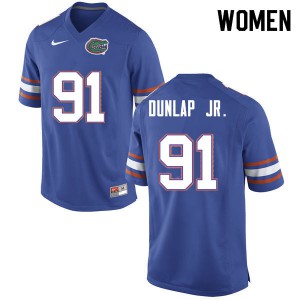 Women's Marlon Dunlap Jr. Blue UF #91 Player Jersey