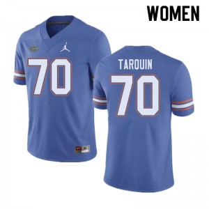 Women Jordan Brand Michael Tarquin Blue UF #70 Player Jerseys