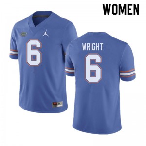 Women Jordan Brand Nay'Quan Wright Blue Florida #6 Stitched Jerseys
