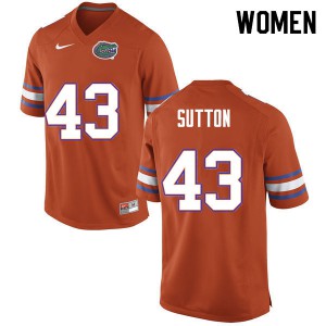Women's Nicolas Sutton Orange University of Florida #43 Stitch Jersey