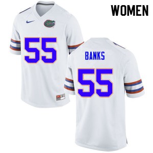 Women Noah Banks White Florida #55 University Jerseys