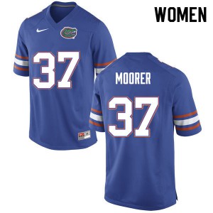 Women Patrick Moorer Blue UF #37 Player Jerseys