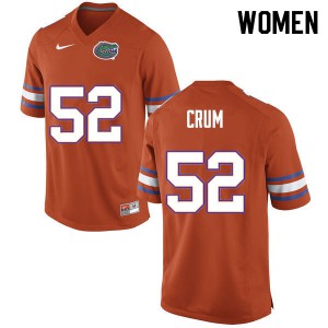 Women's Quaylin Crum Orange Florida #52 University Jersey