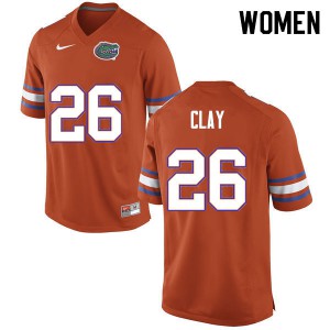 Women's Robert Clay Orange Florida #26 Embroidery Jersey