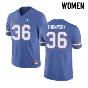 Womens Jordan Brand Trey Thompson Blue UF #36 Alumni Jerseys