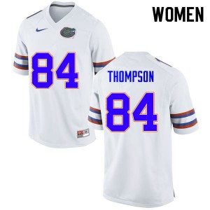 Womens Trey Thompson White University of Florida #84 Stitched Jerseys