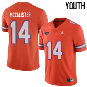 Youth Jordan Brand Alex McCalister Orange Florida #14 NCAA Jersey