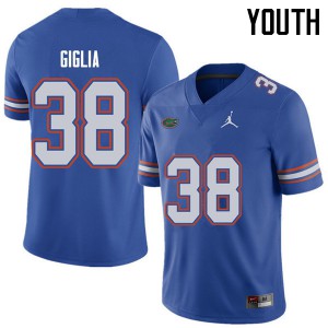 Youth Jordan Brand Anthony Giglia Royal Florida #38 NCAA Jersey
