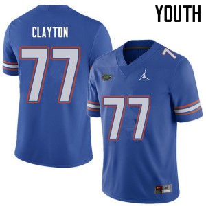 Youth Jordan Brand Antonneous Clayton Royal University of Florida #77 Football Jersey