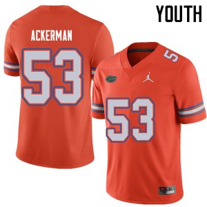 Youth Jordan Brand Brendan Ackerman Orange Florida Gators #53 University Jersey