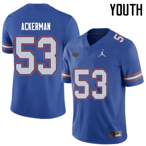 Youth Jordan Brand Brendan Ackerman Royal Florida #53 Embroidery Jersey