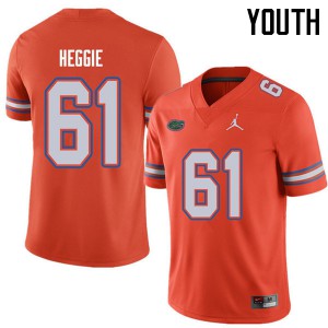 Youth Jordan Brand Brett Heggie Orange University of Florida #61 Embroidery Jerseys