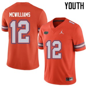 Youth Jordan Brand C.J. McWilliams Orange Florida #12 High School Jerseys