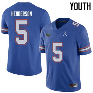 Youth Jordan Brand CJ Henderson Royal University of Florida #5 University Jerseys
