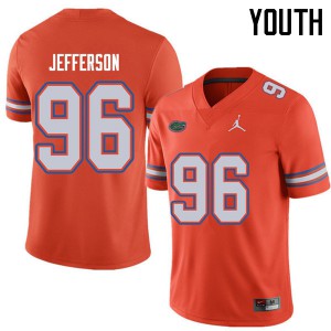 Youth Jordan Brand Cece Jefferson Orange University of Florida #96 High School Jersey