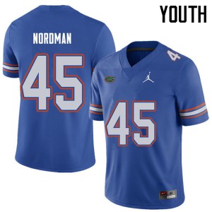 Youth Jordan Brand Charles Nordman Royal Florida #45 NCAA Jersey