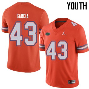 Youth Jordan Brand Cristian Garcia Orange Florida Gators #43 University Jerseys