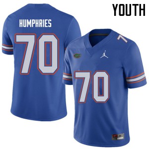 Youth Jordan Brand D.J. Humphries Royal Florida Gators #70 Stitched Jerseys