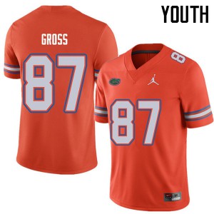 Youth Jordan Brand Dennis Gross Orange University of Florida #87 High School Jerseys