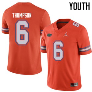 Youth Jordan Brand Deonte Thompson Orange University of Florida #6 Stitch Jerseys