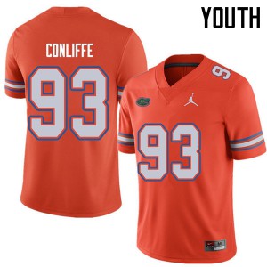 Youth Jordan Brand Elijah Conliffe Orange Florida #93 Stitch Jersey