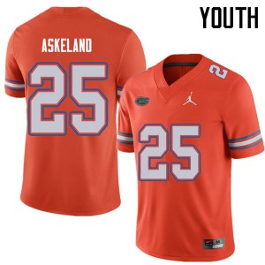 Youth Jordan Brand Erik Askeland Orange UF #25 Stitched Jersey