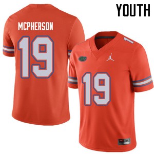 Youth Jordan Brand Evan McPherson Orange Florida Gators #19 Stitched Jersey