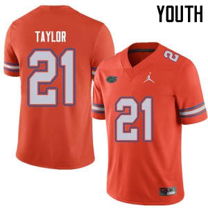 Youth Jordan Brand Fred Taylor Orange Florida #21 Official Jerseys