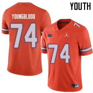 Youth Jordan Brand Jack Youngblood Orange Florida #74 College Jersey