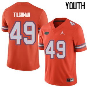 Youth Jordan Brand Jacob Tilghman Orange UF #49 College Jerseys