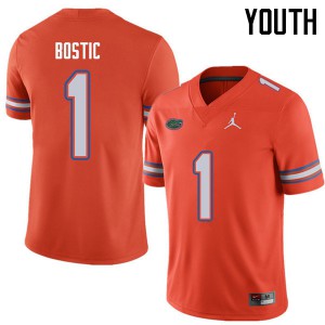 Youth Jordan Brand Jonathan Bostic Orange Florida Gators #1 Stitched Jerseys