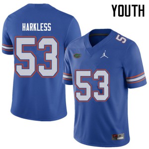 Youth Jordan Brand Kavaris Harkless Royal University of Florida #53 Official Jerseys