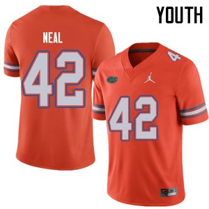 Youth Jordan Brand Keanu Neal Orange University of Florida #42 Football Jerseys