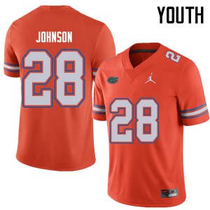 Youth Jordan Brand Kylan Johnson Orange Florida #28 Embroidery Jerseys