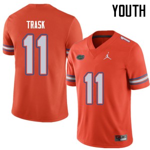 Youth Jordan Brand Kyle Trask Orange UF #11 High School Jerseys
