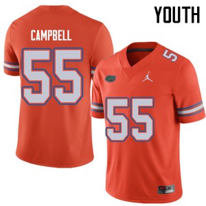 Youth Jordan Brand Kyree Campbell Orange Florida Gators #55 Embroidery Jerseys