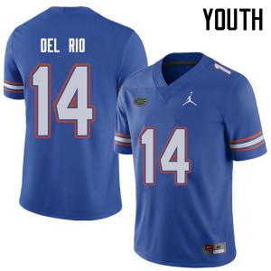 Youth Jordan Brand Luke Del Rio Royal University of Florida #14 Football Jersey