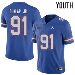Youth Jordan Brand Marlon Dunlap Jr. Royal Florida #91 High School Jersey