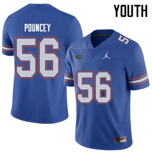 Youth Jordan Brand Maurkice Pouncey Royal Florida Gators #56 Football Jerseys
