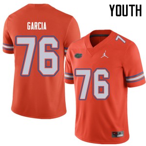 Youth Jordan Brand Max Garcia Orange Florida #76 Stitched Jerseys