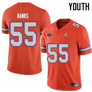 Youth Jordan Brand Noah Banks Orange Florida #55 Football Jersey