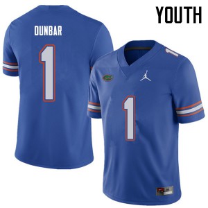 Youth Jordan Brand Quinton Dunbar Royal University of Florida #1 Stitched Jersey