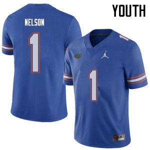 Youth Jordan Brand Reggie Nelson Royal Florida #1 Stitched Jersey