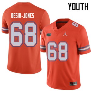 Youth Jordan Brand Richerd Desir-Jones Orange Florida #68 NCAA Jerseys