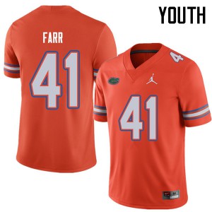 Youth Jordan Brand Ryan Farr Orange Florida Gators #41 High School Jerseys